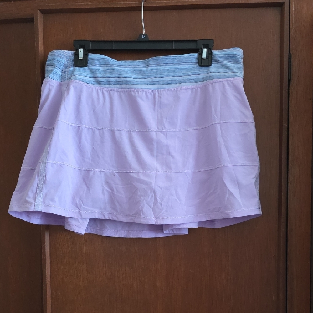 Lululemon Pace Rival Skort Purple with Blue Wave Waistband Sz 12